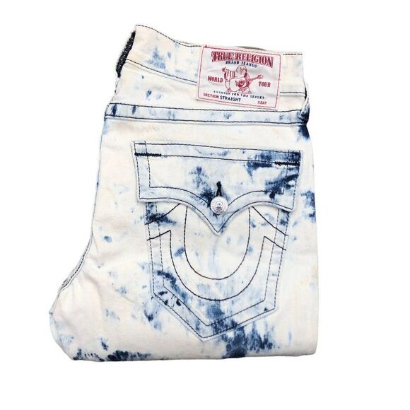 True Religion Jeans Size 32 STRAIGHT WITH FLAP - Picture 7 of 16